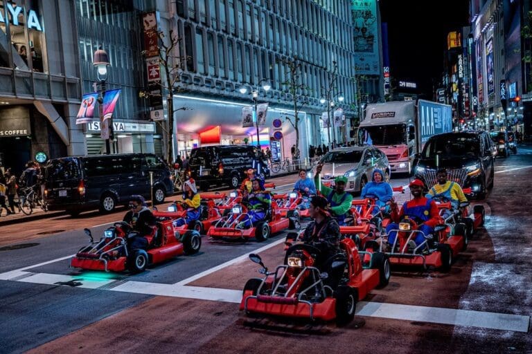 Real-life Mario kart in the streets of Tokyo