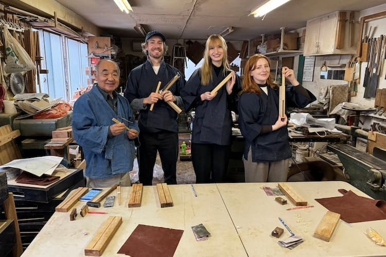 Chopstick-making experience in Mogami Kogei workshop in Kuramae, Tokyo