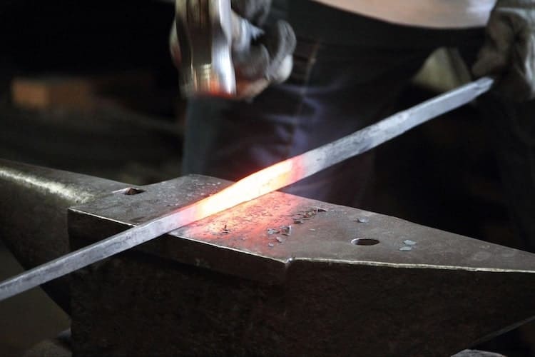 Samurai sword-making process