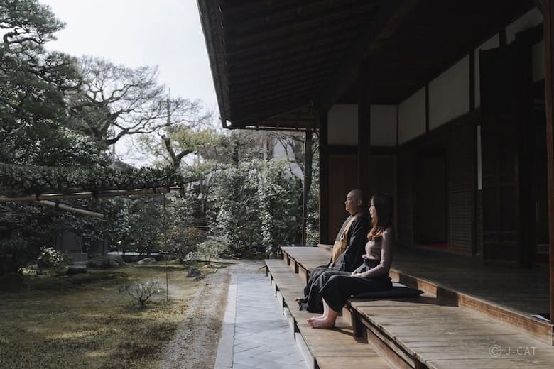zen meditation session in Kyoto temple, Japan traditional and cultural thing to do