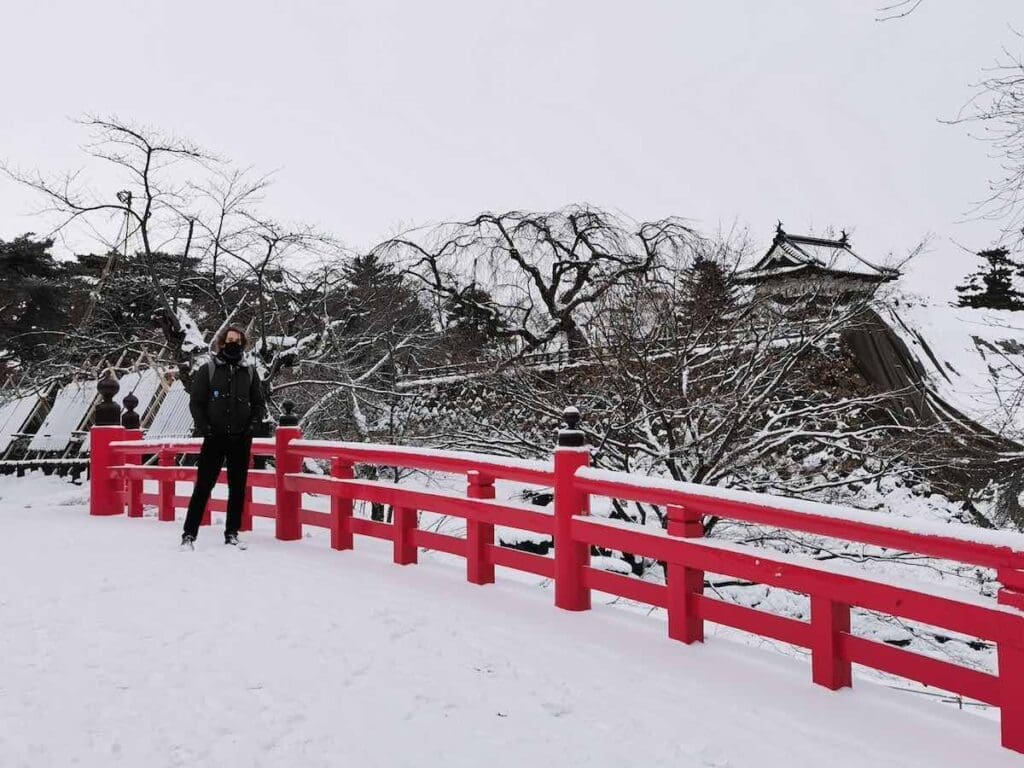 Snowy landscape during winter in Aomori, Japan