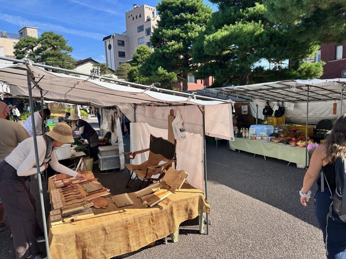 Stalls at Takayama Jinya-mae morning market