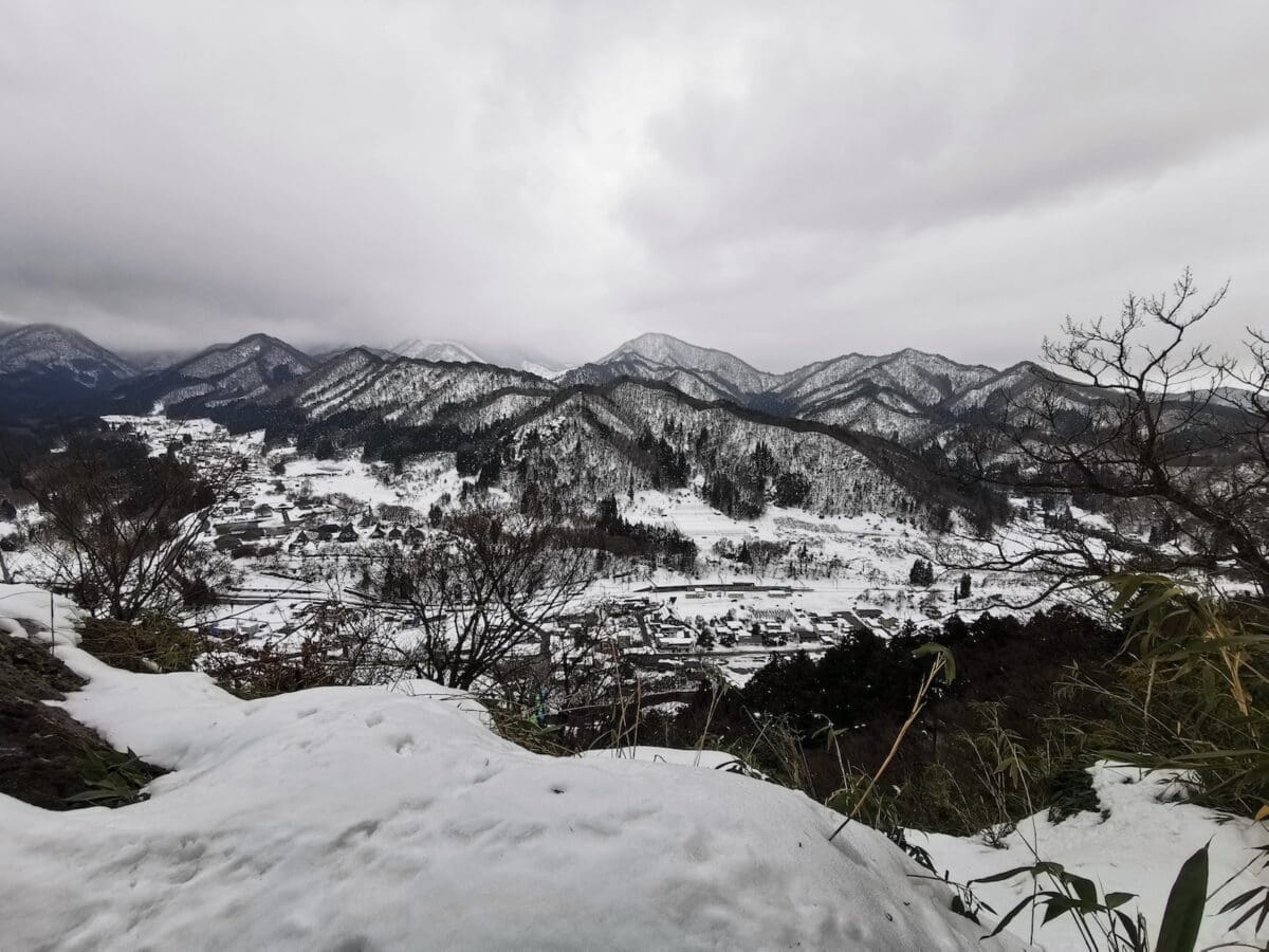 Winter valley view from Yamadera